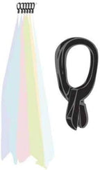 Black Scarf Clip Hangers for Retail, Economic Plastic Fine Garment Pinch Hooks, 100 Pack