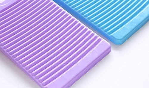MAOYE Mini Plastic Washing Board for Kids Shirts Clothes Lime Purple