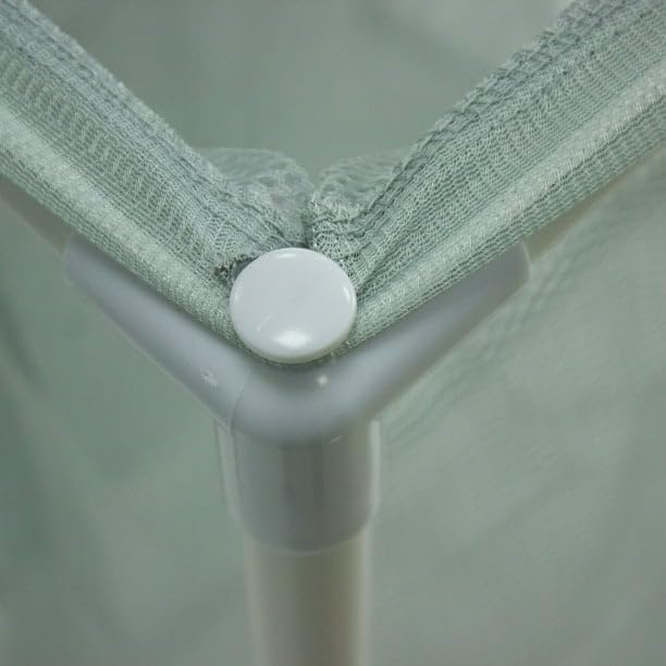 3 Bag Mesh Rolling Laundry Sorter Cart, Soft Silver –Detachable Net Bag, Tool-free Assembly
