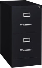 Lorell LLR42291 2-Drawer Vertical File, 15" x 22" x 28, Black