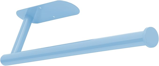 YeeBeny Blue Paper Towel Holder - Self Adhesive or Drilling, Under Cabinet Blue Paper Towel Rack, Wall Mounted Roll Holder for Kitchen