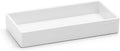 Poppin Stackable Small Accessory Tray - Modular Lacquer Desk Trays for Office Organization, Color-Coordinated Office Supplies for Desk (White, Small Accessory)
