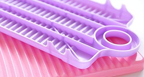 MAOYE Mini Plastic Washing Board for Kids Shirts Clothes Lime Purple
