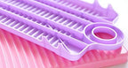 MAOYE Mini Plastic Washing Board for Kids Shirts Clothes Lime Purple