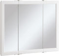 Design House 545103-WHT Wyndham Medicine Cabinet – Durable White Assembled Frame – Bathroom Wall Cabinet with Mirrored Door, 36-Inch – 4.75" X 36" X 30", White, 1 Count, Tri-View