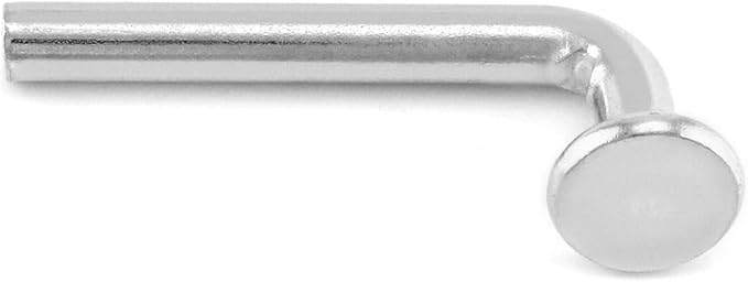 QWORK Universal Pallet Rack Safety Bolt - Heavy-Duty Drop Pins for Shelving Systems, 100 Pcs - Carbon Steel, 5/16" Diameter, 2-1/4" Length, J Bolt Design, M8x57mm