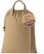 LFH Home Large Premium Cotton Canvas Laundry Bag with Drawstring and Handles Heavy Duty, Multi-Use, and Washable for Home, Travel, College or Storage 24x36 (Pack of 2)-Beige