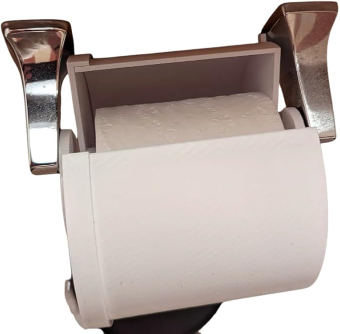 Toilet Paper Guard Full Enclosure | 360° TP Roll Protector | Pet & Toddler Proof Toilet Paper Cover | Anti-Unravel Shield | Bathroom Organizer & Dispenser (Red)