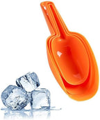 Set of 3 Ice Scoop, Plastic Kitchen Ice Scoop for Canisters or Ice Maker, Food Scoops for Canisters, Freezer, Flour, Dry Foods, Coffee Beans, Pop Corn, Pet Dog Cat Food (Orange)