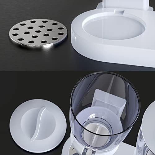 Dual Food Dispenser - Dry Food Dispenser Perfect As A Candy, Nuts, Rice, Granola, Cereal & more Dispenser. Dispenses 1 Ounce Per Twist! Stores Food, and Keeps Your Food fresh (White)
