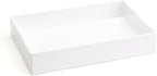Poppin Stackable Medium Accessory Tray - Modular Lacquer Desk Trays for Office Organization, Color-Coordinated Office Supplies for Desk, Paper Trays (White, Medium Accessory)