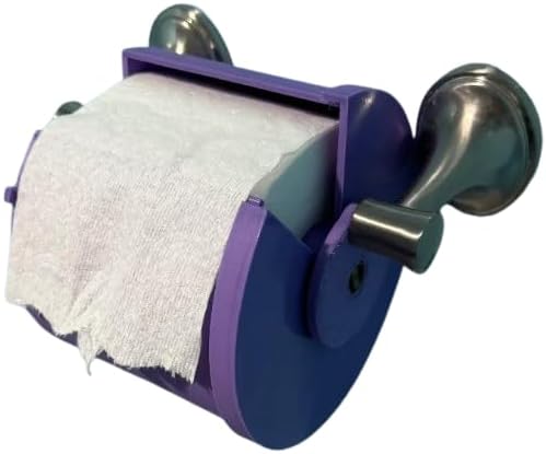 Toilet Paper Guard Full Enclosure | 360° TP Roll Protector | Pet & Toddler Proof Toilet Paper Cover | Anti-Unravel Shield | Bathroom Organizer & Dispenser (Marble)