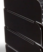 TRU RED Side‑Load Stackable Plastic Letter Tray, Black, 6‑Pack – Desktop Paper Organizer for Office Files & Documents