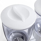 Dual Food Dispenser - Dry Food Dispenser Perfect As A Candy, Nuts, Rice, Granola, Cereal & more Dispenser. Dispenses 1 Ounce Per Twist! Stores Food, and Keeps Your Food fresh (White)