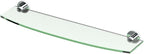 Gatco 4686 Channel Glass Shelf, Chrome/Wall Mounted 20.13" X 5.25" Tempered/Floating Rectangle Glass Shelf for Bathroom