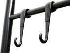 3-Tier Over The Toilet Storage, Space Saver Metal Bathroom Shelves, Freestanding Above Over Toilet Storage Shelf with 4 Hooks for Bathroom (Black)