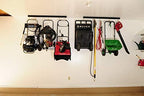 50" Adjustable Overhead Garage Ceiling Storage Track/Bike Rack With Hooks that Slide and Rotate, 50 Lbs. per Hook.