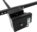 Overhead Garage Storage Rack, 4x4Ft Ceiling Storage Lift 96in Adjustable Height Garage Storage Organization Systerm, Heavy Duty Metal Garages Ceiling Storage Racks, 250lbs Load Capacity (Matte Black1)
