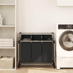 Laundry Sorter with 3 Bags Black Steel Frame, Heavy-Duty Rolling Cart with Removable Sorting Bags and Casters for Easy Transport and Organization in Laundry Room or Closet