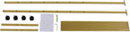Scarf Organizer, 7-Tier Metal Scarf Display Stand with Wheels, Freestanding Scarf Display Rack, Retail Store Towel Rack, Ties Belt Pants Hanging Rack, for Boutique Display, Home (Gold-7 Rods)