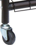 Oceanstar TLS1385 3-Bag Rolling Adjustable Hanging Bar Laundry Sorter, Bronze