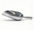 6 OZ Cast Aluminum Utility Scoop, One-Piece Solid Ice Scoop for Ice Bucket, Bar, Kitchen, Multipurpose Food Scooper for Flour, Sugar, Popcorn, Dog Food (Silver) (6OZ)