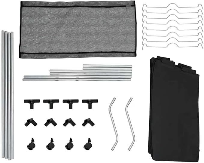 vidaXL Laundry Sorter with 4 Bags Black Gray Cart Organizer Clothes Basket