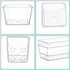 Clear Plastic Drawer Organizers Set of 45 Vanity trays Stackable Storage Bins Dividers Bathroom Organiser Storage Vanity Bins for Makeup, Kitchen Utensils, Jewelries, Office