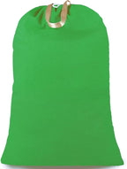 Heavy Duty Laundry Bag with Drawstring and Handle, Extra Large Travel Dirty Clothes Bag for Laundromat and Household, Durable Rip-Stop Laundry Hamper Liner, 28 x 40 Inch by SANFERGE, Kelly Green