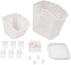 Tiered Laundry Storage Organizer Tiered Laundry Hamper Sorter Bathroom Laundry Basket with Wheels Removable Plastic Storage Basket for Kitchen (2-Tier)