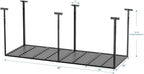 Garage Ceiling Storage Racks 3x8 Ft Heavy Duty Overhead Storage Rack 750 LBS Capacity Adjustable Ceiling Mounted Storage System for Garage Basement Workshop Black