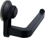 Suction Cup Toilet Paper Holder Wall Mount, Matte Black ABS Tissue Roll Dispenser, No-Drill Self-Adhesive Paper Towel Rack for Bathroom, Kitchen & Laundry Room with Strong Vacuum Grip