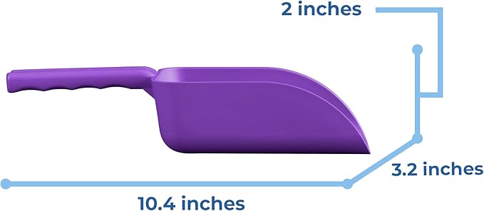 Vikan Remco 63008 Color-Coded Plastic Hand Scoop - BPA-Free Food-Safe Kitchen Utensils, Restaurant and Food Service Supplies, 16 oz, Purple (Pack of 2)
