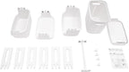 Rolling Laundry Hamper 4 Section Laundry Sorter Cart Vertical Laundry Basket Quad Laundry Sorter for Towels, Blankets & Bathroom Organization White