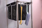 3-Tier Laundry Sorter Hamper with 4 Removable Oxford Fabric Bags, Heavy-Duty Iron Frame, Waterproof MDF Shelves, Side Hooks, 23.2"L x 11.4"W x 53.5"H