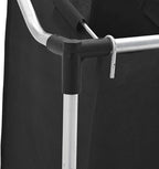 vidaXL Laundry Sorter with 4 Bags Black Gray Cart Organizer Clothes Basket