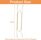 Plate Hangers for The Wall - Stainless Steel Invisible Heavy Duty Wire Plate Holder for 15-16 Inch Decorative Plates, Art Plates & Ceramic Plates with Wall Hooks