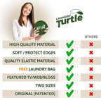 Laundry Turtle Collapsible Laundry Basket | Revolutionary Foldable Laundry Hamper | Innovative Laundry Basket for Dirty Clothes Washing & Dryer Removal Portable Laundry Grabber (Aqua, Small)