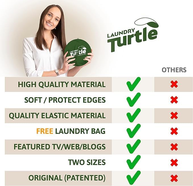 Laundry Turtle Collapsible Laundry Basket | Revolutionary Foldable Laundry Hamper | Innovative Laundry Basket for Dirty Clothes Washing & Dryer Removal Portable Laundry Grabber (Aqua, Large)