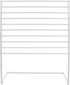 10 Tier Metal Scarf Organizer Holder, Freestanding Scarf Rack, Scarf Holder Organizer for Commercial Clothing Retail Store Towel Rack Ties Belt Pants Hanging (White, 47.24 * 15.75 * 57.09in)