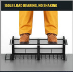 3-Tier Wall Mounted Power Tool Organizer, Heavy Duty Storage Rack, Tool Shelf for Garage & Workshop (3-Tier with 6 Slots)