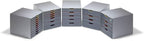 Durable Varicolor 4 Drawer Unit - Gray Desktop Drawer Set with 4 Color Coded Draws - Letter to Folio Size Files - Perfect for Storing Documents and Paper Work