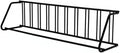 Floor Bike Rack,Sigle-Side 10-Bike Rack 122"L,Grid Bike Rack In Ground,Freestanding Bicycle Floor Parking Stand,Stand Bike Racks for Garages Streets Yards Bike Events
