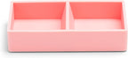 Poppin Stackable Letter and Accessory Trays for Office Organization - Modular Lacquer Desk Trays, Color-Coordinated Office Supplies for Desk, Paper Trays (Blush Pink, This & that Tray)
