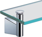Gatco 4716 Bleu Glass Shelf, Chrome/Wall Mounted 20.13" X 4.30" Tempered/Floating Rectangle Glass Shelf for Bathroom