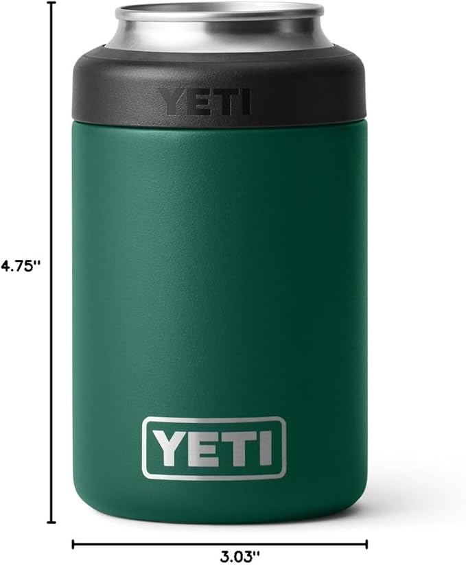 YETI Rambler 12 oz. Colster Can Insulator for Standard Size Cans, (NO CAN INSERT) Black Forest Green