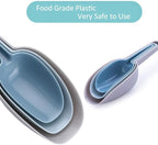 Set of 3 Ice Scoop, Plastic Kitchen Ice Scoop for Canisters or Ice Maker, Food Scoops for Canisters, Freezer, Flour, Dry Foods, Coffee Beans, Pop Corn, Pet Dog Cat Food (Mix I)