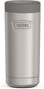 THERMOS ICON SERIES, Slim Beverage Can Insulator - 12 Ounce, Matte Stainless Steel - Vacuum Insulated