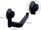 Suction Cup Toilet Paper Holder Wall Mount, Matte Black ABS Tissue Roll Dispenser, No-Drill Self-Adhesive Paper Towel Rack for Bathroom, Kitchen & Laundry Room with Strong Vacuum Grip