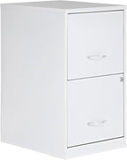 2 Drawer Locking Filing Cabinet | Pre-Assembled Steel Construction | Space-Saving Design is Perfect for Home and Small Office | Letter-Size | Assembled in North America